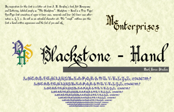 Blackstone Hand: A Gothic Blackletter Font for Crafters