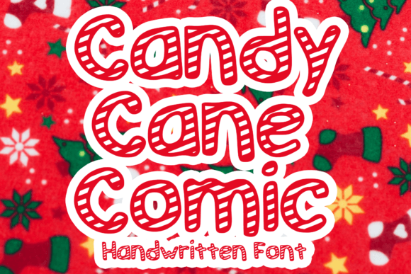 Candy Cane Comic: A Festive Font for Editorial Charm