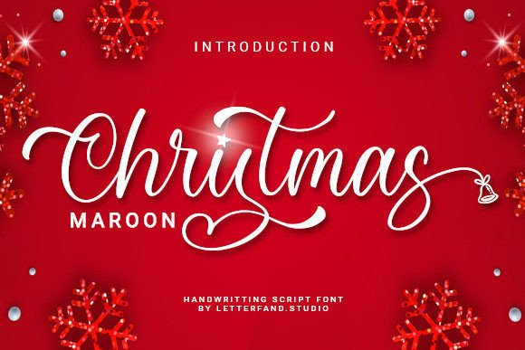 Christmas Maroon: A Luxurious Handwritten Font for Modern Branding