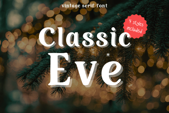 Classic Eve: A Charming Vintage Serif Font for Crafters