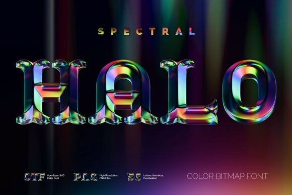 Discover Spectral Halo: A Vibrant Font for Creative Makers