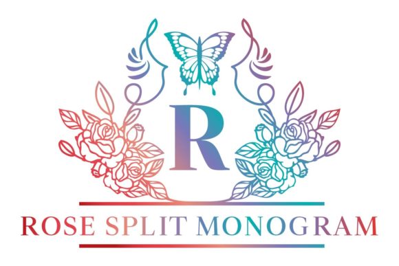 Elevate Your Campaigns with Rose Split Monogram Font