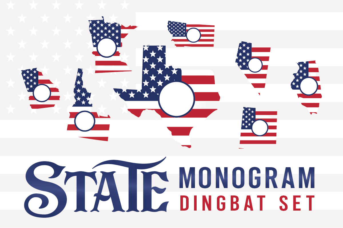 Enhance Your Brand with State Monogram Dingbat