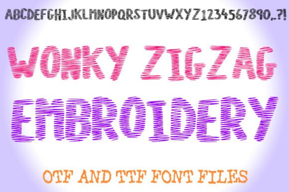 Enhancing Editorial Design with Wonky Zigzag Embroidery Font