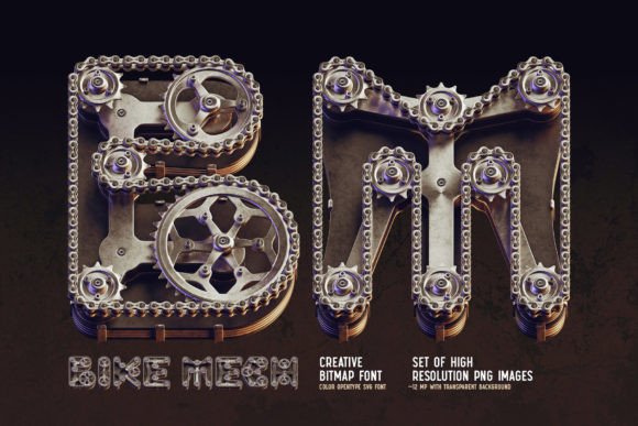 Explore Bike Mech: A Steampunk-Style Typeface for Creative Campaigns