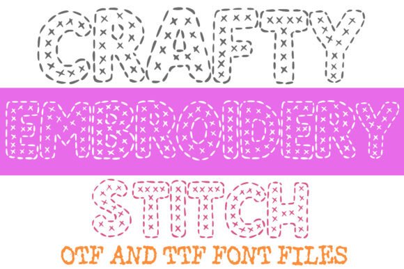 Exploring Crafty Embroidery Stitch: A Playful Decorative Font