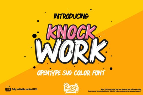 Knock Work: A Bold and Vibrant Font for Creative Projects