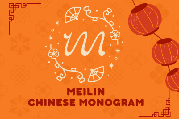 Meilin Chinese Monogram: A Decorative Font for Elegant Publishing
