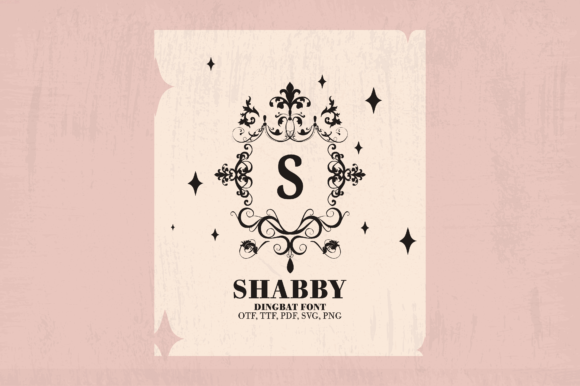 Shabby Chic Flourishes Monograms: A Decorative Font for Elegant Web Design