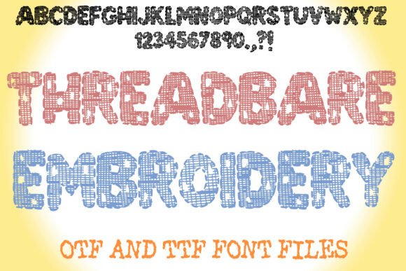 Threadbare Embroidery: A Creative Font for Distinctive Web Design
