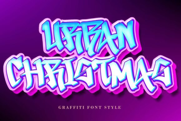 Urban Christmas: A Unique Graffiti Font for Creative Makers