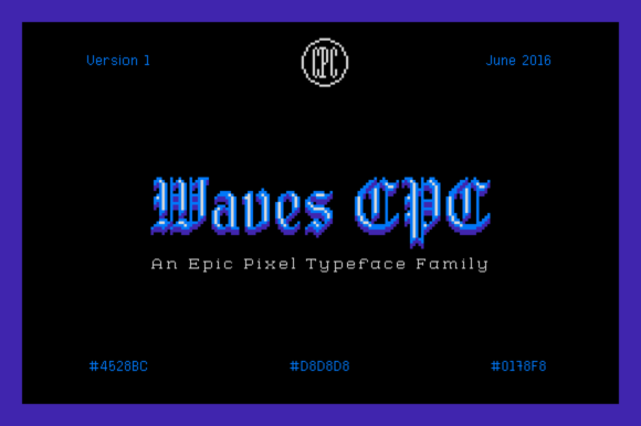 Waves CPC: A Versatile Pixel Display Font for Creative Branding
